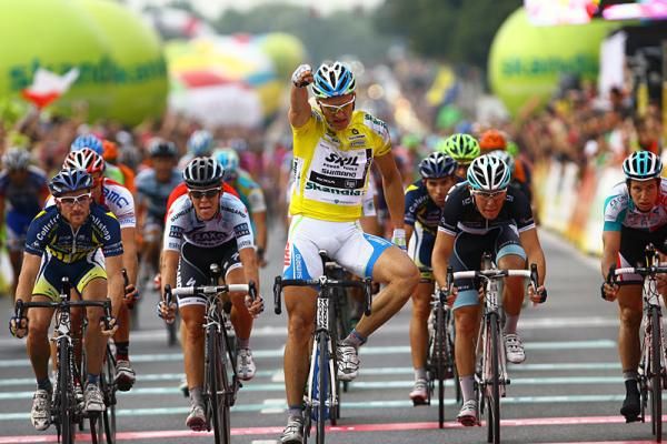 Marcel Kittel (Skil-Shimano) keeps on winning, taking his third stage and three days at the Tour of Poland.