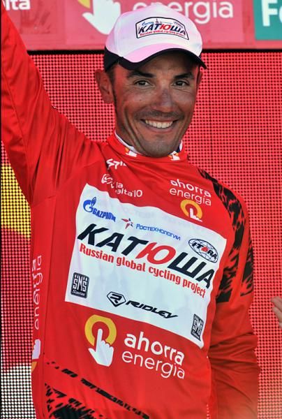 Joaquin Rodriguez (Katusha) back in red at the Vuelta a Espa&ntilde;a.