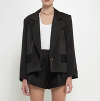 ONE BUTTON SATIN BLAZER, $120 (£96) | Object Rare