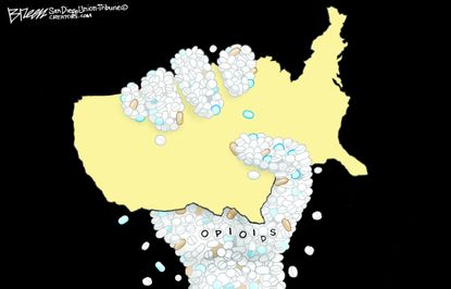 Editorial cartoon U.S. opioid crisis