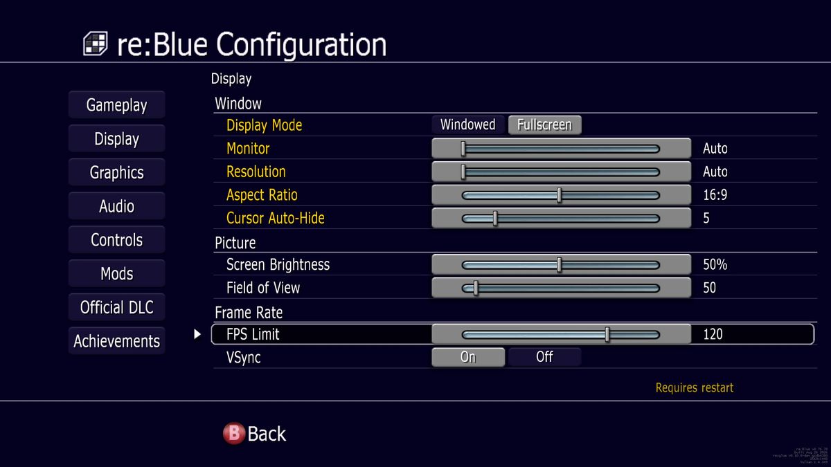 Blue Dragon recompilation PC port features