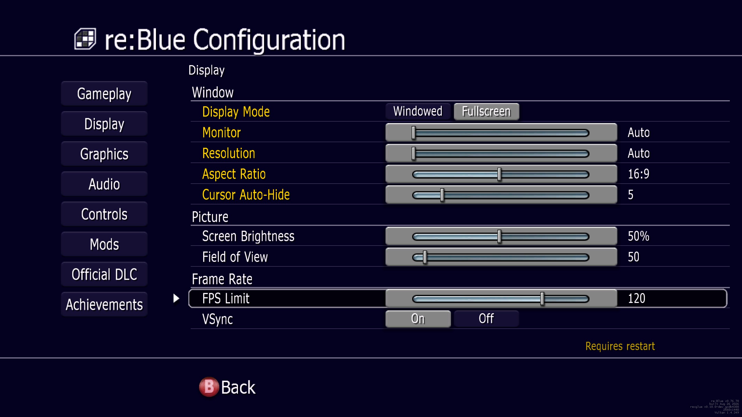 Blue Dragon recompilation PC port features