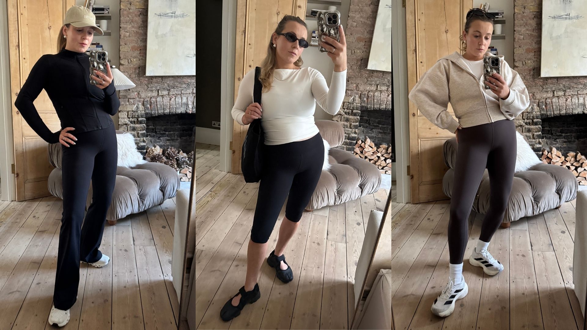 Editor Rebecca Rhys-Evans trying on Tala Dayflex collection for Great Activewear Try On 2026