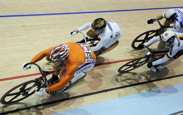 Teun Mulder (Netherlands) in the men's keirin