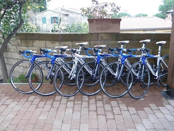 The team's Corratec bikes