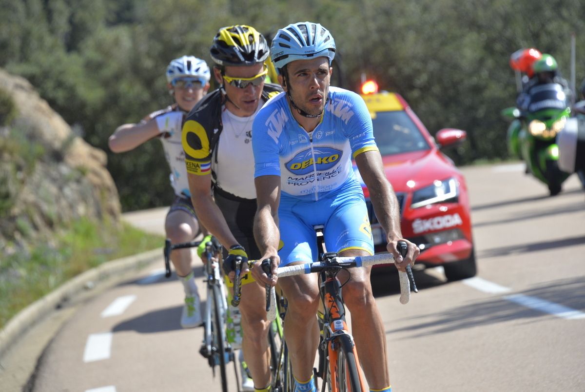 R&eacute;my Di Gregorio (Delko Marseille Provence KTM) leads the break