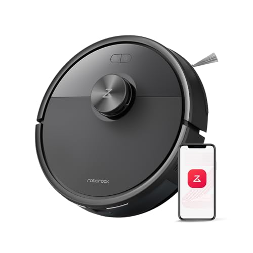 Roborock Q7 M5 Robot Vacuum and Mop Combo, 10,000pa Hyperforce Suction, Robotic Vacuum Cleaner, Dual Anti-Tangle System, App-Controlled Mopping, Lidar Navigation, for Pet Hair and Carpet, Black