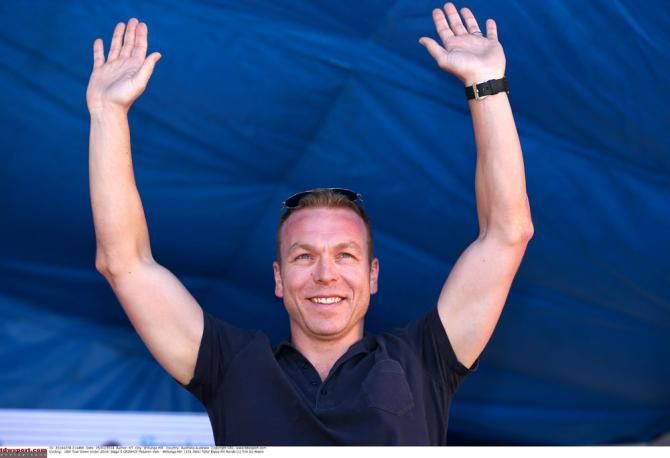 Former track rider Chris Hoy was a guest at the race