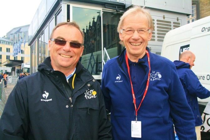 Two cycling legends: Bernard Hinault and Daniel Mangeas