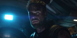 Avengers: Infinity War Chris Hemsworth Thor startled by the Guardians