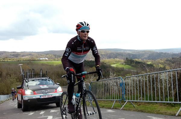 Chris Horner (RadioShack-Nissan), smiling as usual on the C&ocirc;te de La Redoute.