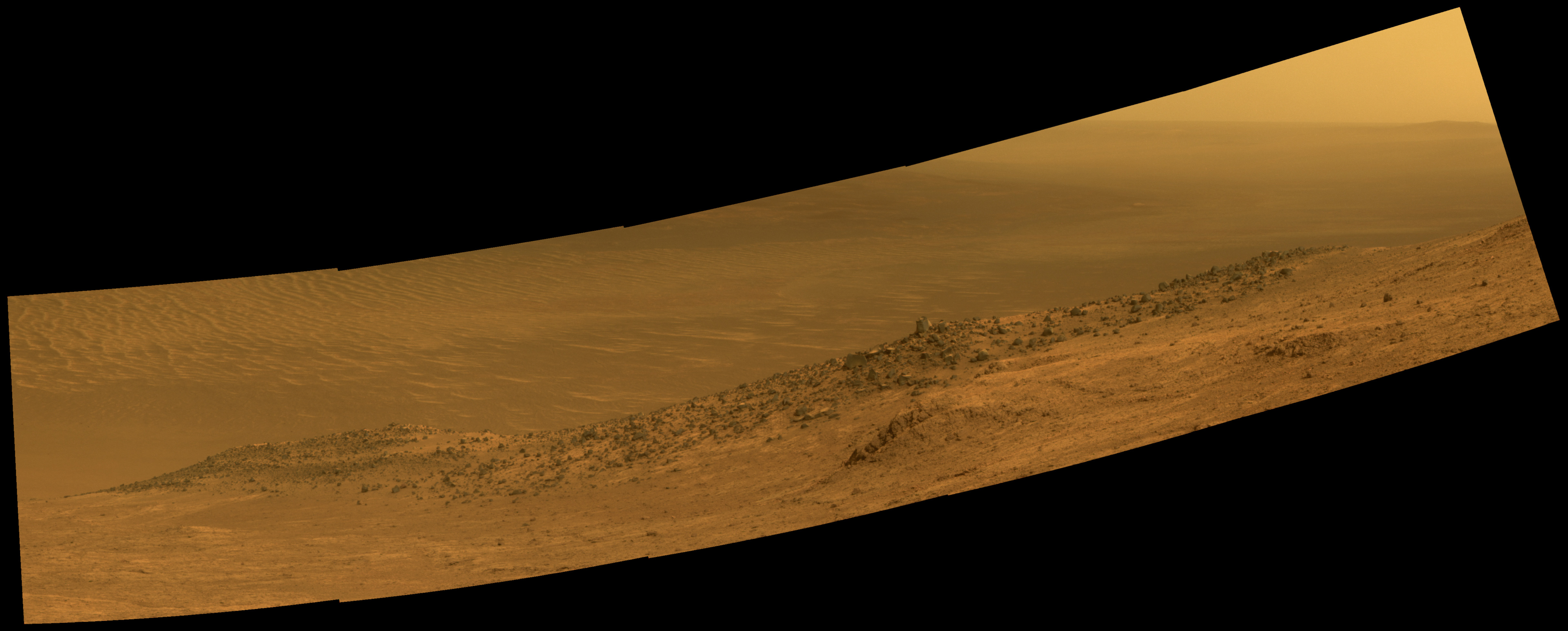 Mars Rover Opportunity&#039;s View of Wharton Ridge