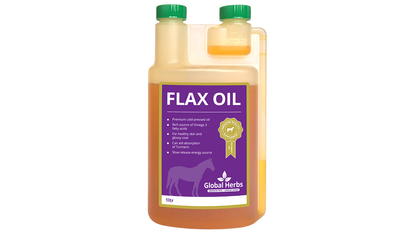 Global Herbs Flax Oil, one of the best oils for horses