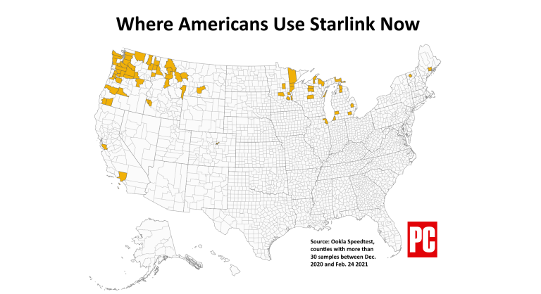 Starlink coverage map revealed — here's where people are using the ...