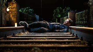 Joel Deering&#039;s body lying on train tracks in Coronation Street 