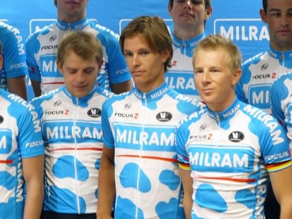 Gerald Ciolek, Linus Gerdemann and Fabian Wegmann (l-r).