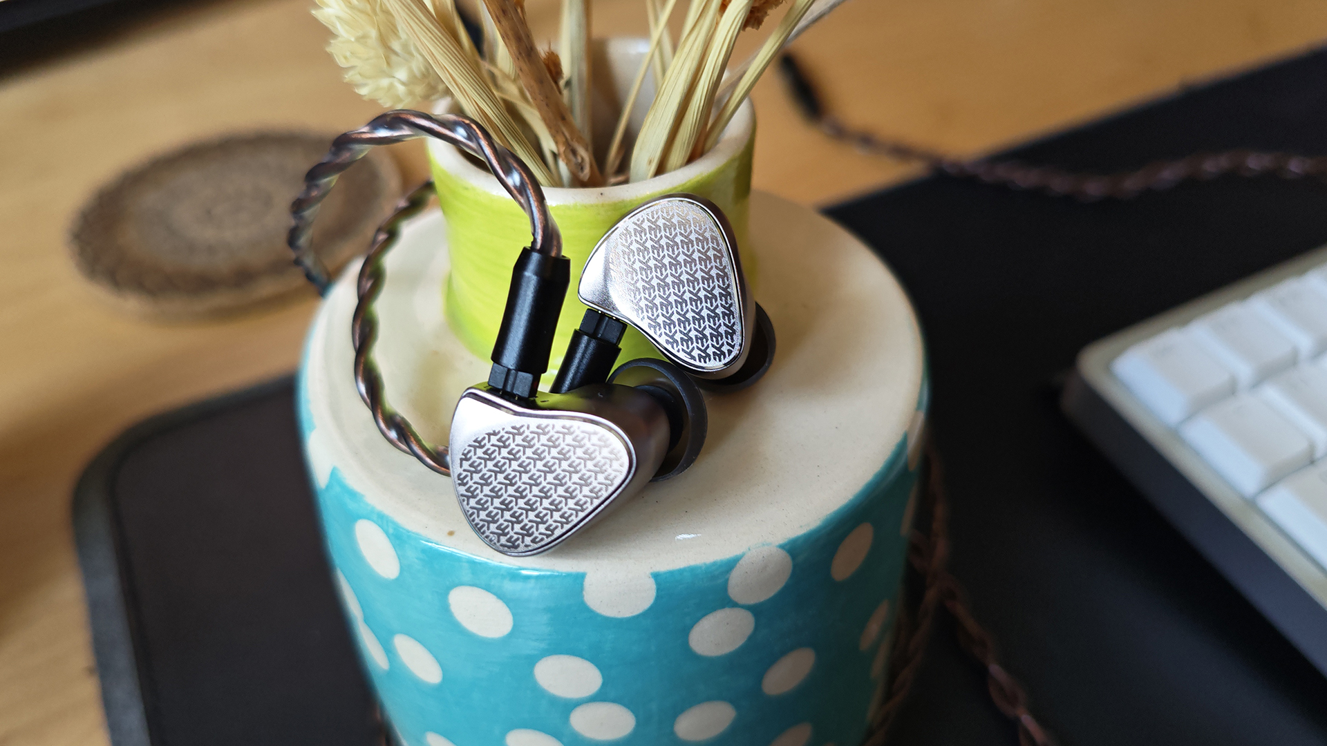 Various shots of the Kiwi Ears Halcyon IEM. 