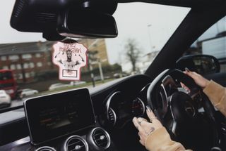 A car air freshener by Stussy and Martine Rose