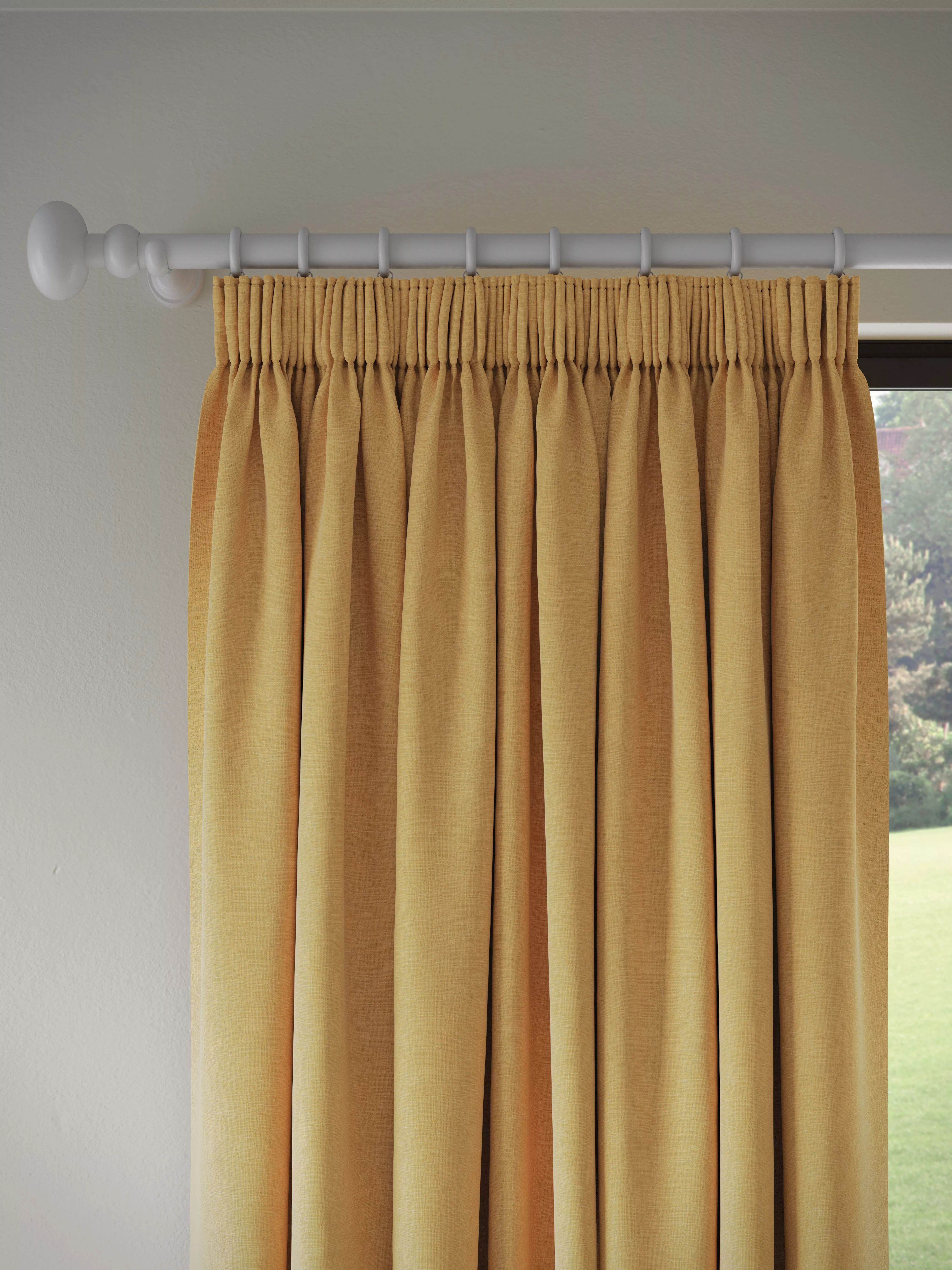 John Lewis Textured Weave Recycled Polyester Pair Blackout/thermal Lined Pencil Pleat Curtains