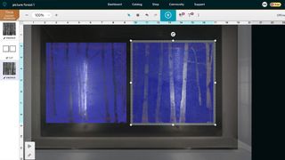 Glowforge Pro review, a screen shot of tree art in the Glowforge app