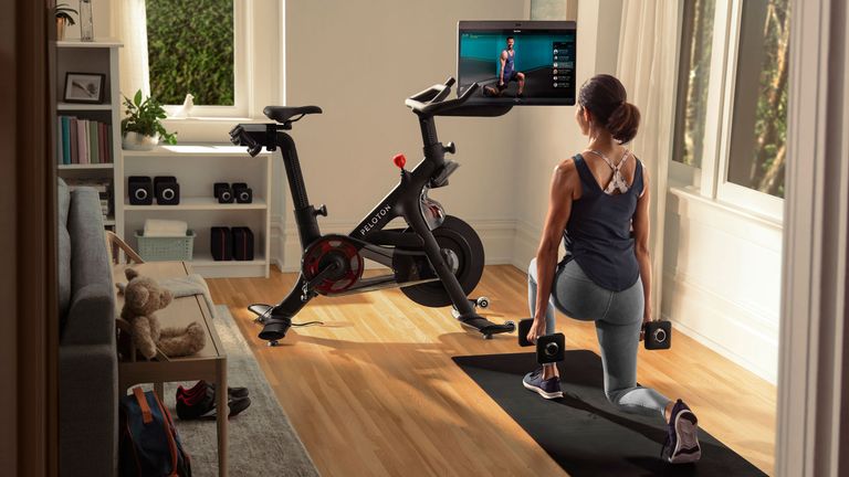 Peloton Bike+ being used in a home