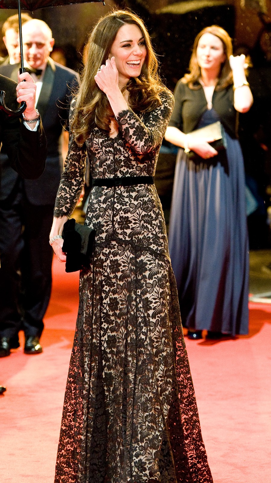 Kate Middleton's pre-birthday black lace and nude look | Woman & Home