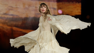 Taylor Swift performs during "Taylor Swift | The Eras Tour" at the National Stadium on March 02, 2024 in Singapore