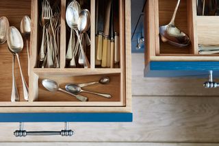 cutlery silverware drawers with wood dividers