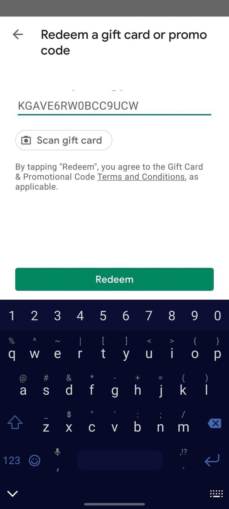 Google Play Gift Card To Google Pay