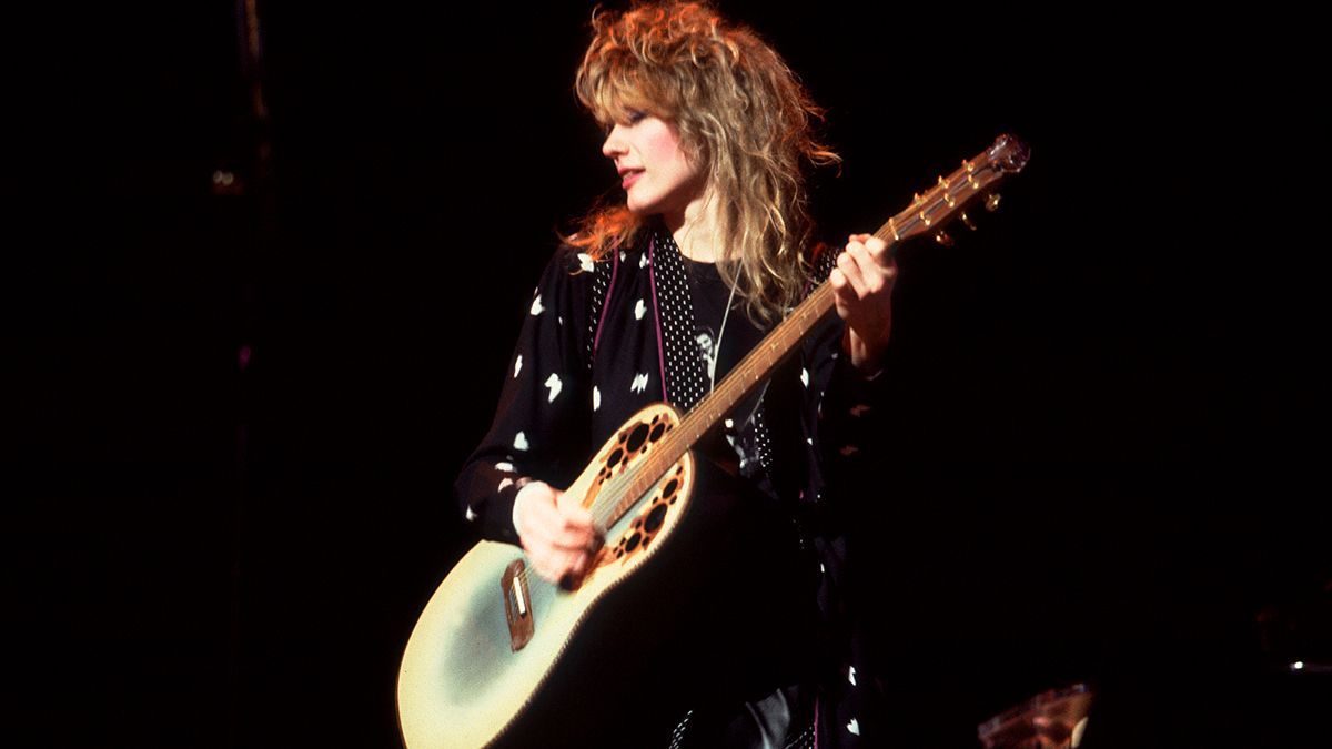 Nancy Wilson of Heart performing at the Holiday Star Theater in Merillville, Indiana, February 7, 1984