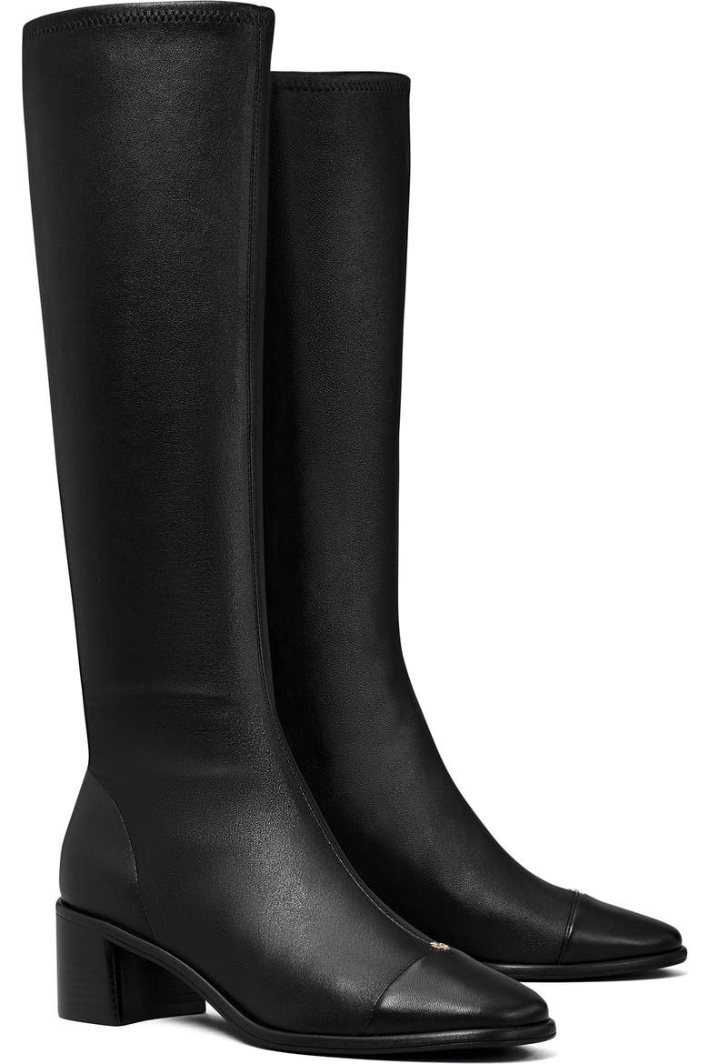 Cap Toe Knee High Boot