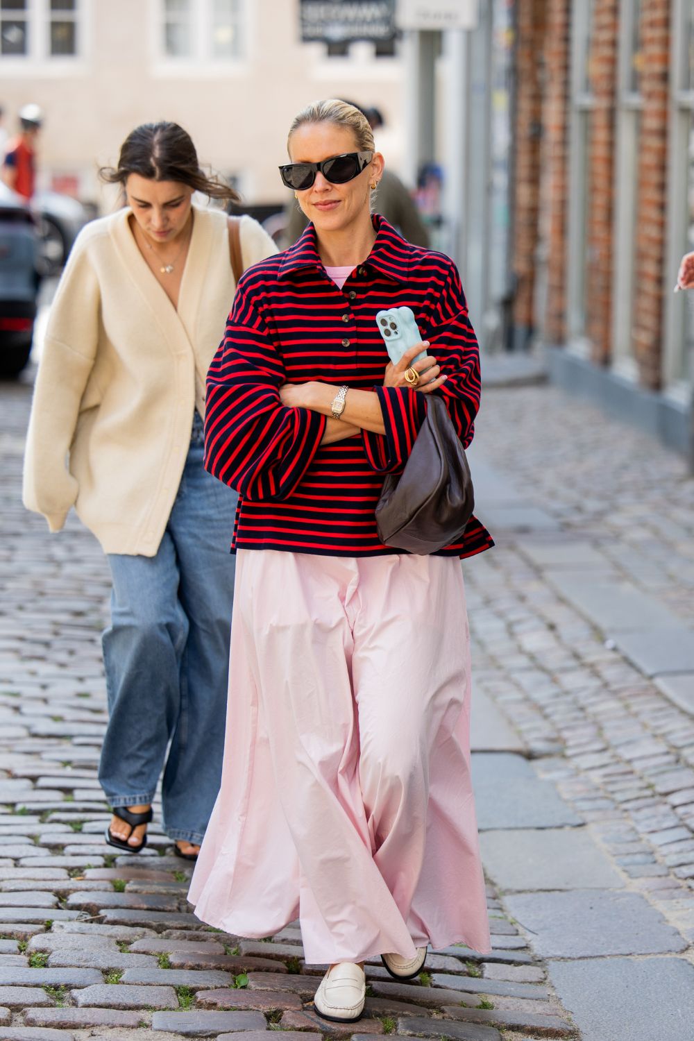 Stripe Trend Copenhagen Fashion Week SS26 Street Styler wearing striped polo top and pink skirt