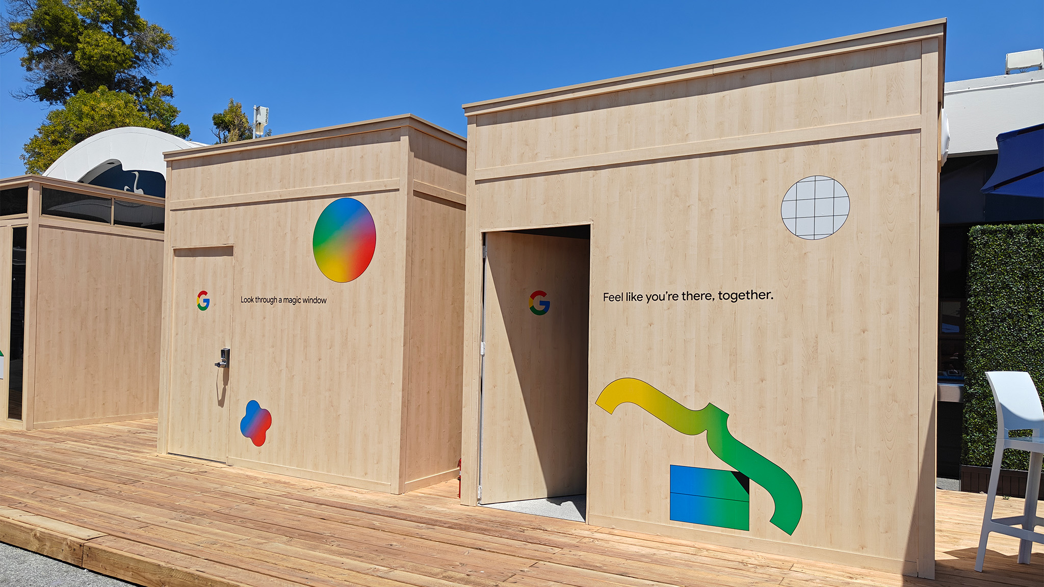 The Project Starline booths at Google I/O 2024