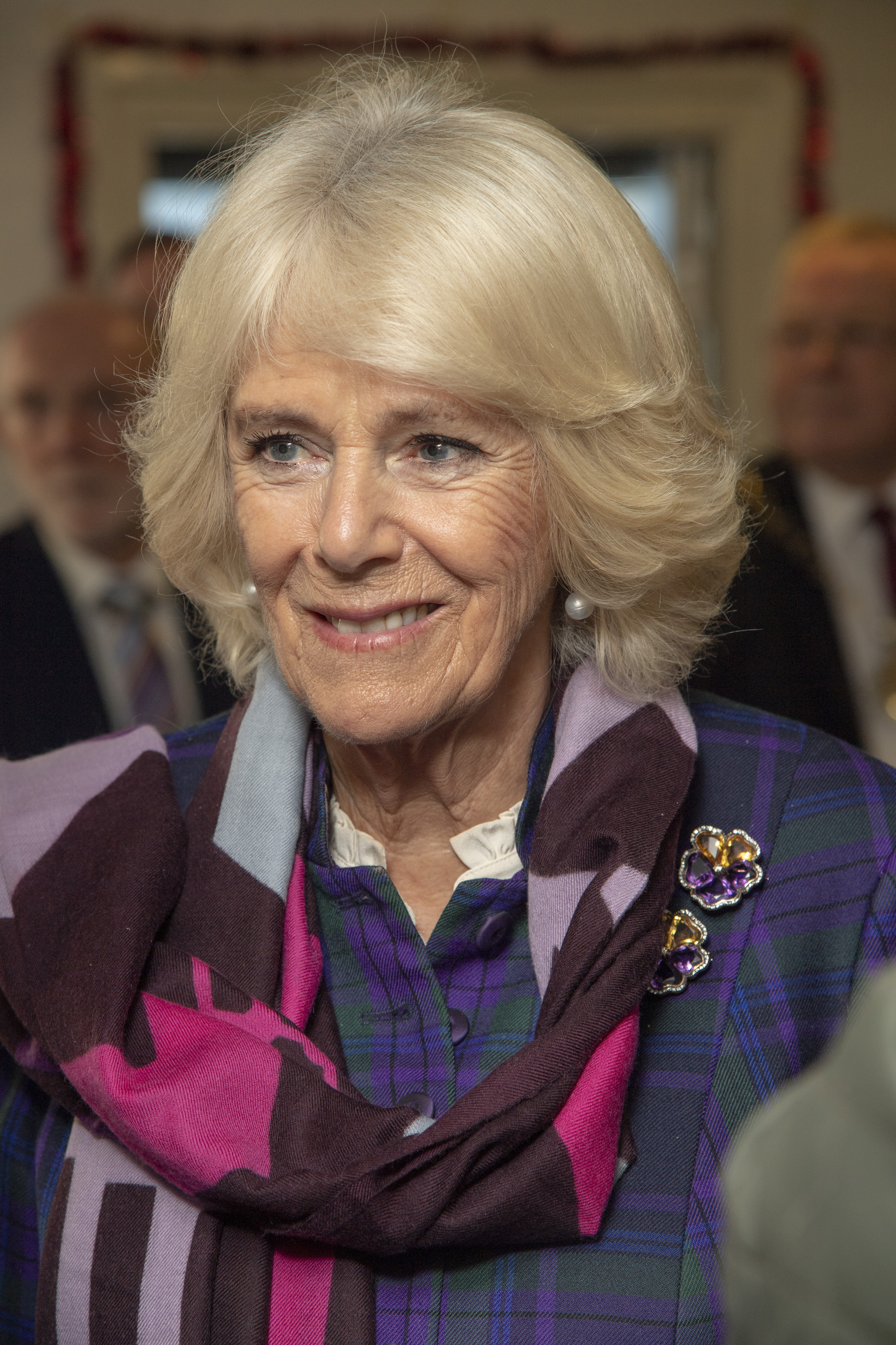The Duchess of Cornwall, Patron, visited Emmaus Greenwich in celebration of their 25th anniversary. Her Royal Highness toured the Plumstead charity shop, meeting companions, volunteers and staff, then joined a reception in recognition of their silver anniversary. Emmaus Greenwich, Earl Rise, Plumstead, London Camilla brought and cut cake. SE18 7NF. Picture: Arthur Edwards