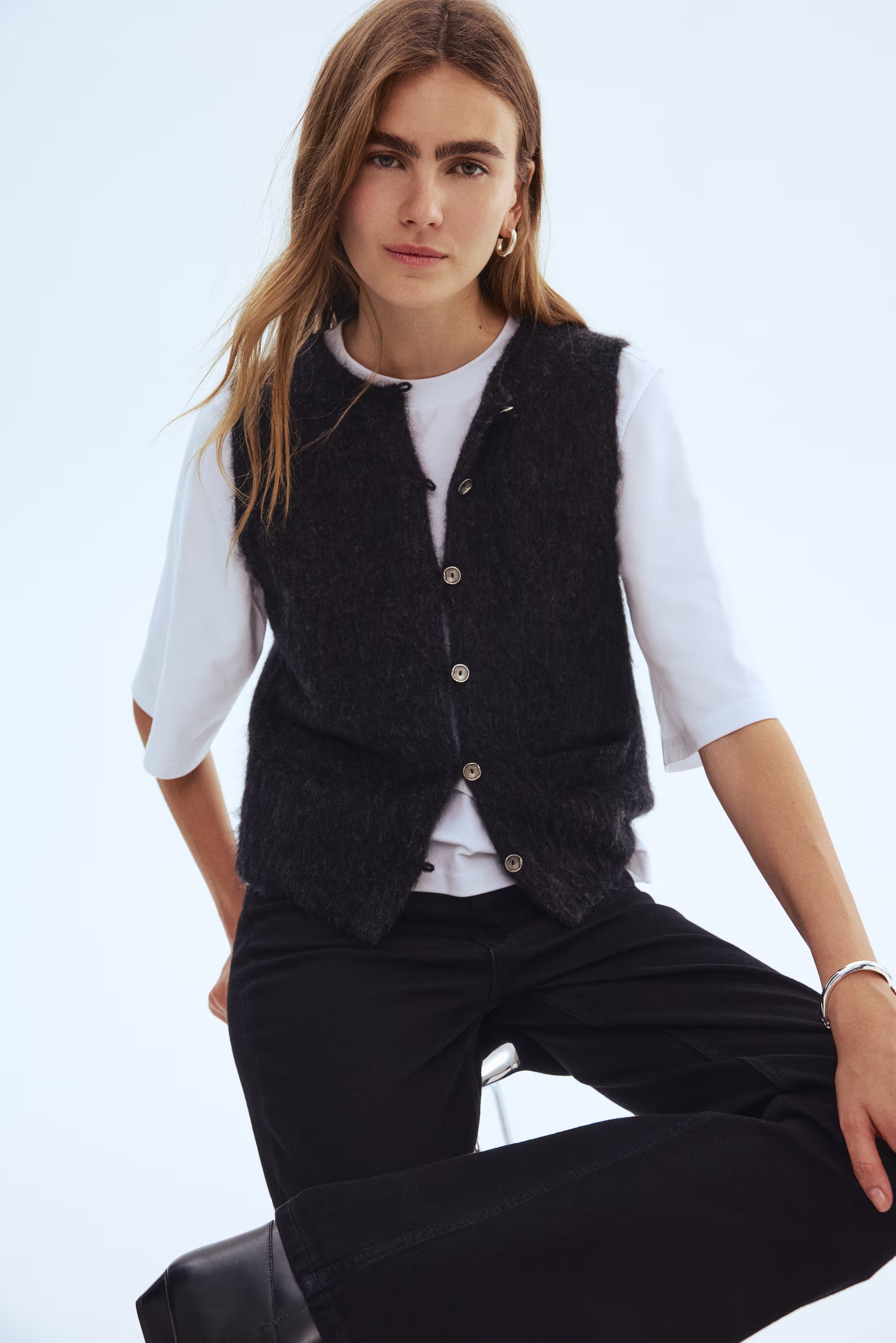 H&amp;amp;M, Mohair-Blend Waistcoat