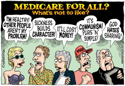 Editorial Cartoon U.S. Medicare for all