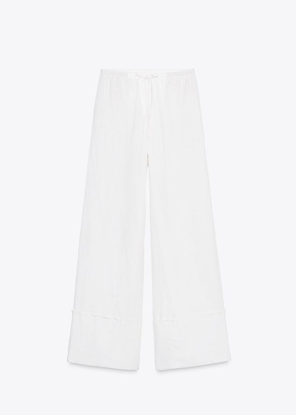 Image of Zara white trousers