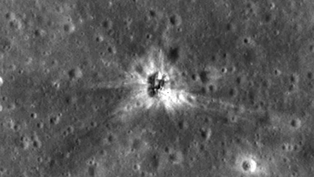 In 2015, NASA's Lunar Reconnaissance Orbiter located the impact site of the Apollo 16 booster rocket, which struck the moon in April 1972.