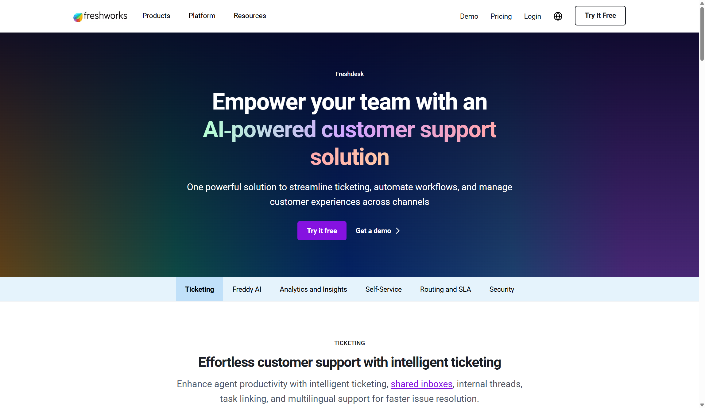 Freshdesk features