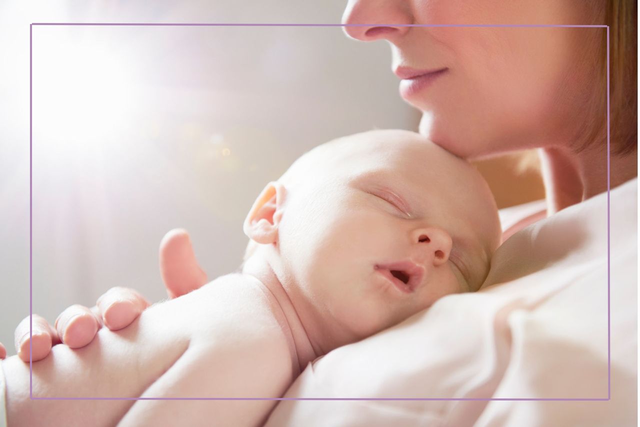 names starting with Z illustrated by baby asleep on adults chest