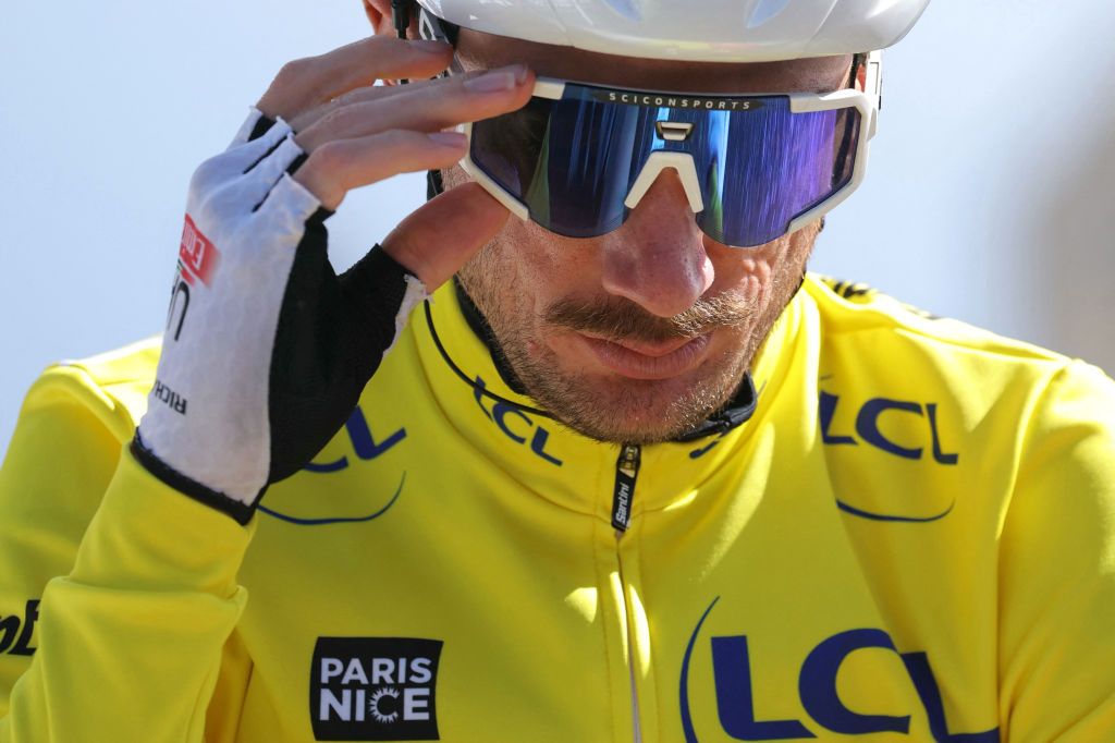 Brandon McNulty started the final stage of Paris-Nice in the yellow jersey