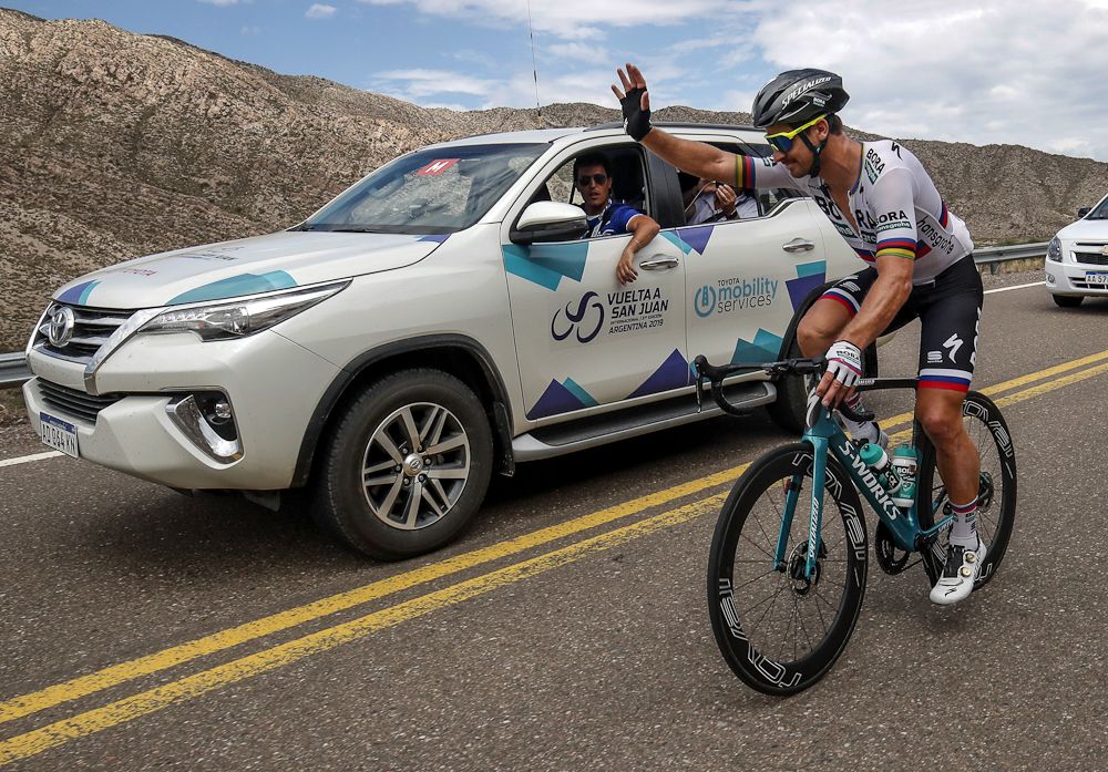 Peter Sagan during a friendlier section of stage 4 in San Juan