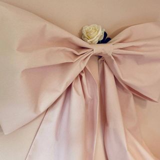 Large wall bow in romantic blush