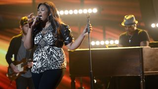Candice Glover performing during the American Idol season 12 Top 3 Live Show.