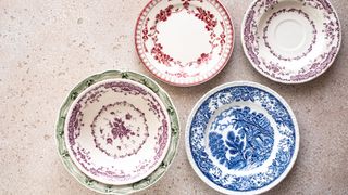 ceramic plates with floral designs