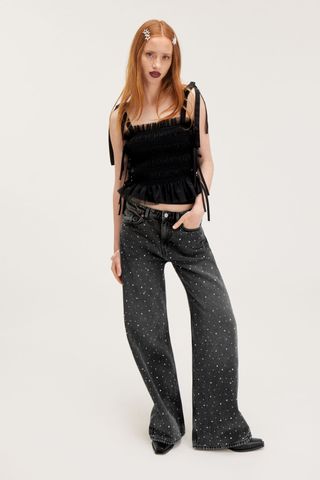 Paz Mid Straight Embellished Jeans