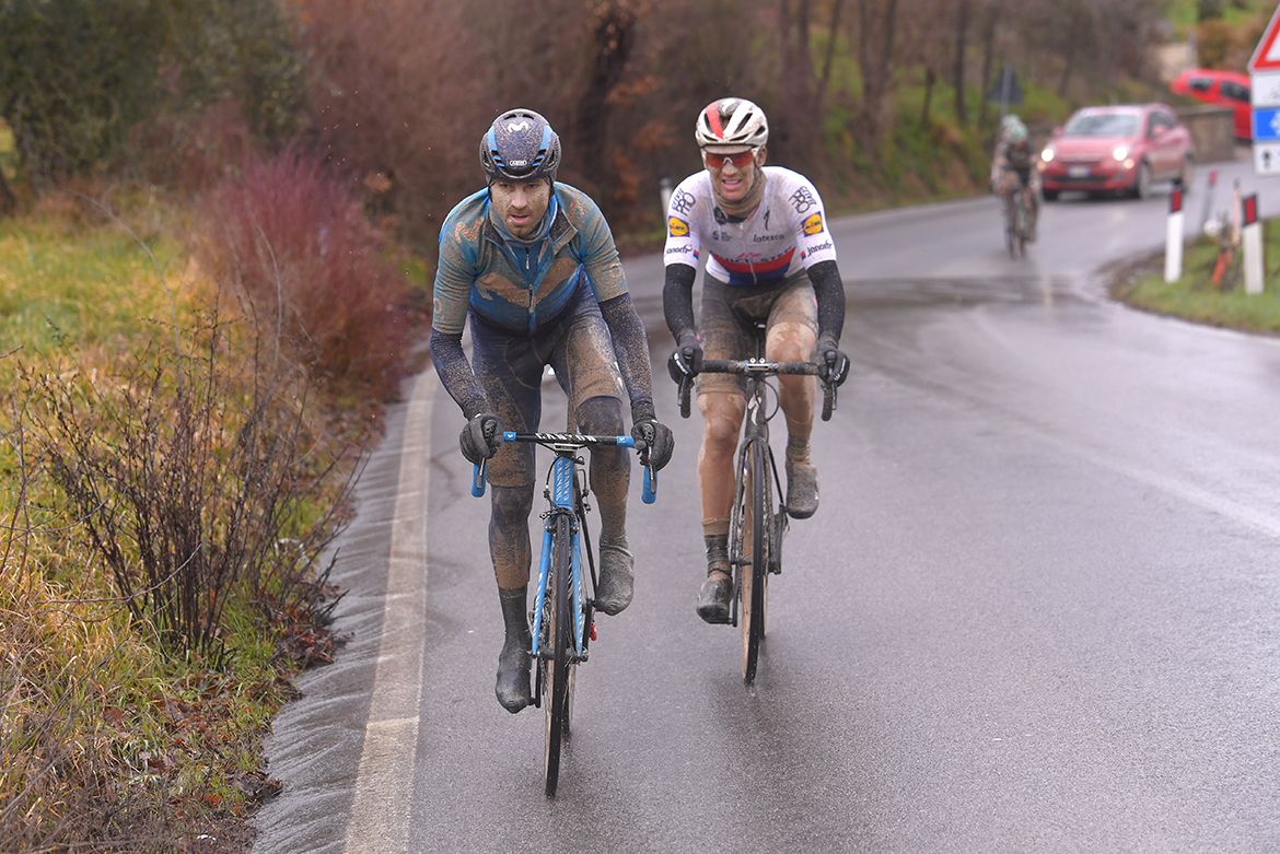 Alejandro Valverde (Movistar) and Zdenek Stybar (Quick-Step Floors)