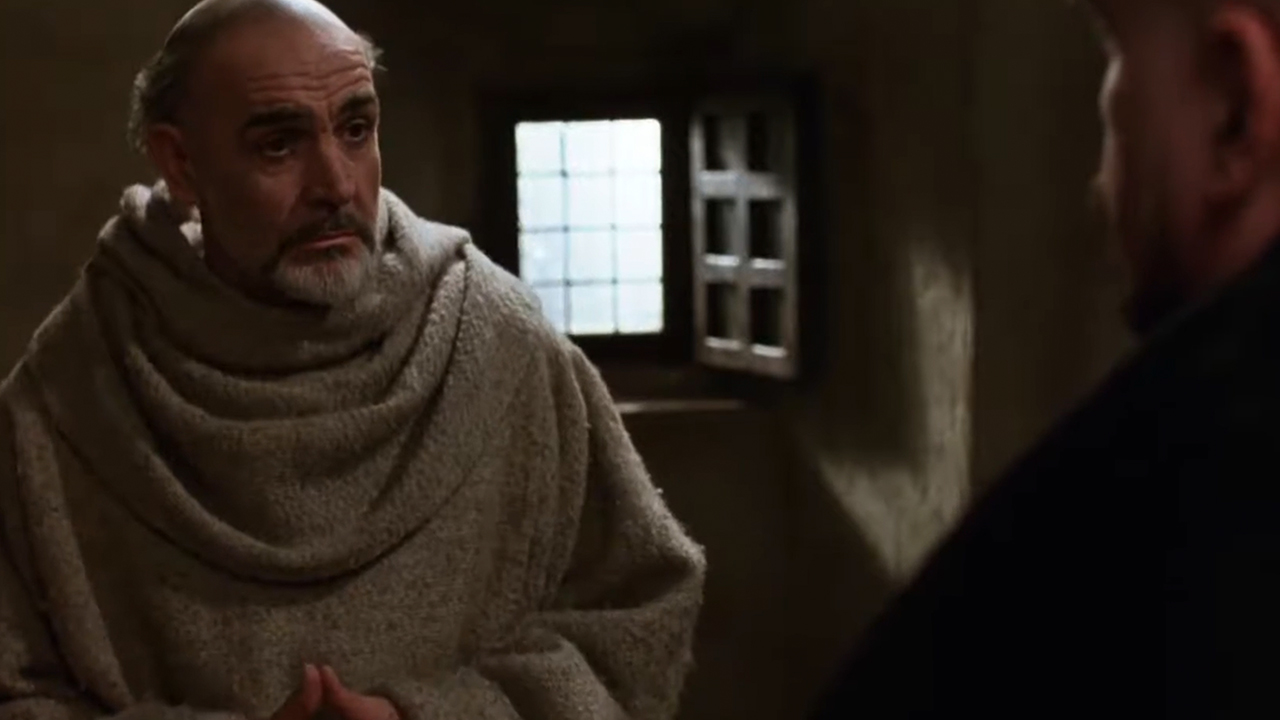 Sean Connery as a monk in In The Name Of The Rose