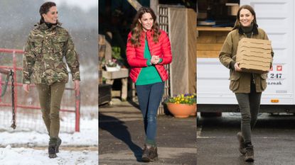 Kate Middleton wears her Berghaus boots on various royal outings