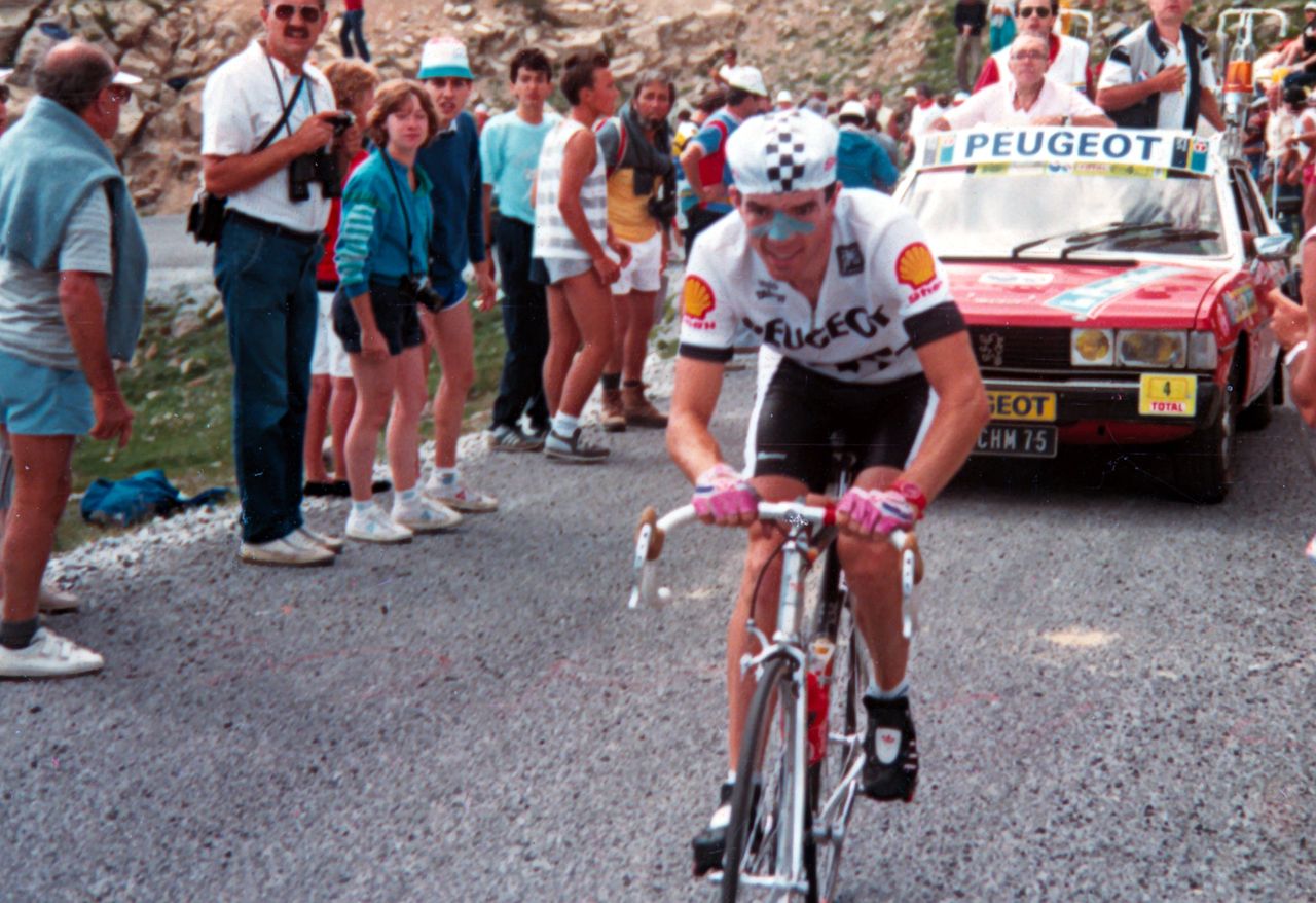 Ronan Pensec during the 1986 Tour de France Stage 16 Serre Chevalier